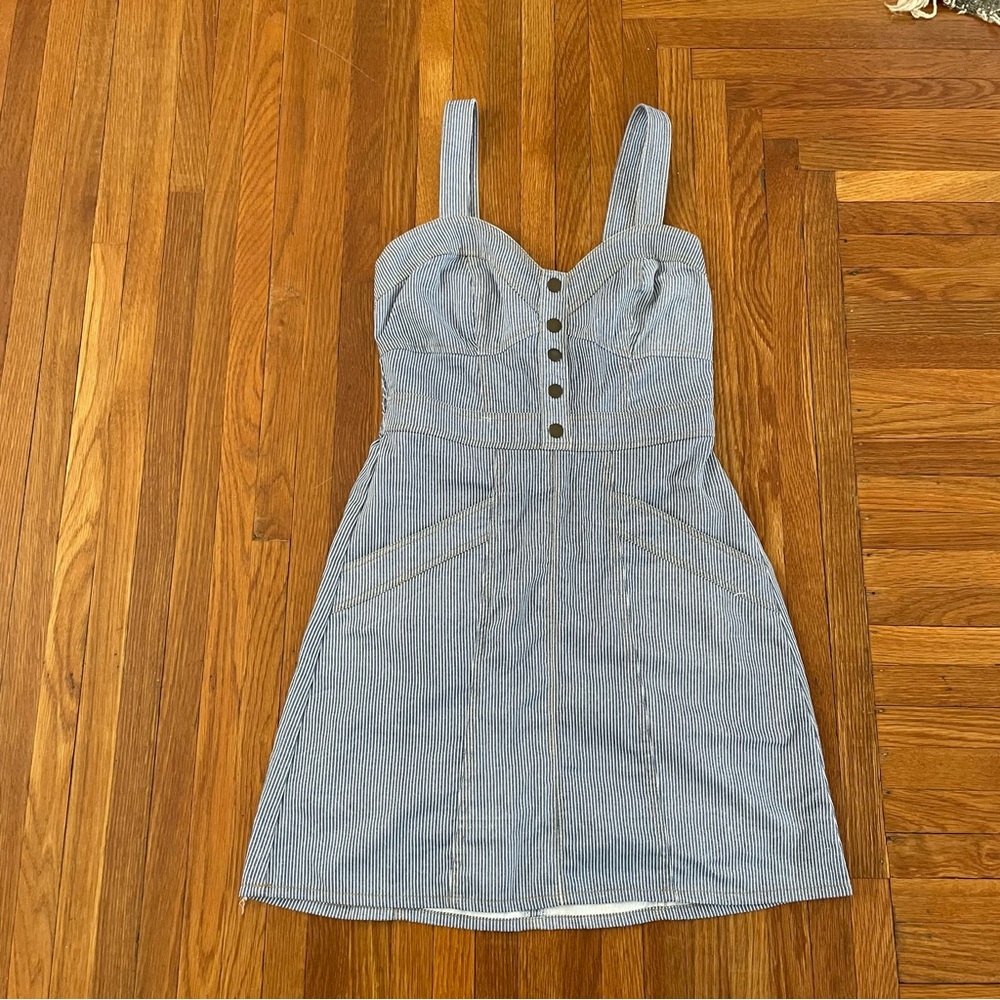 Japna Striped Blue Mini Dress